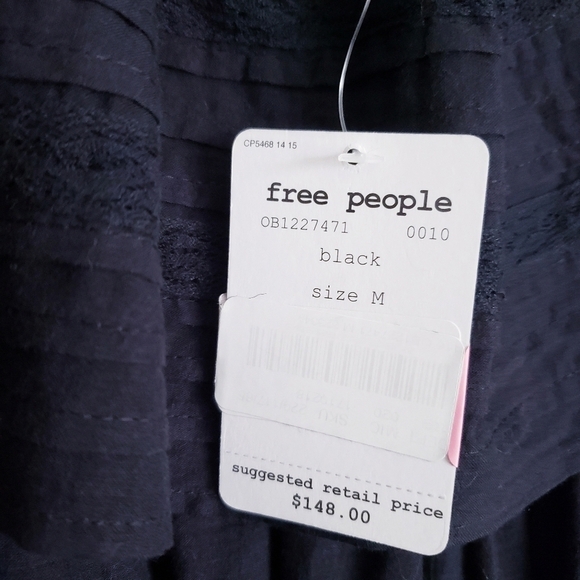 Free People Hailey Black Ruffle Babydoll Mini Dress - Picture 9 of 9